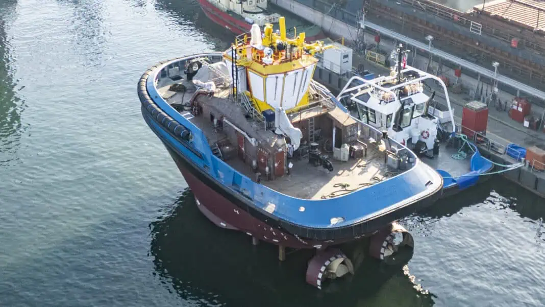 Enap and SAAM launched in Turkey Latin America´s first electric tug. The launching of the tug's hull is being inspected in Tuzla Bay, before beginning sea trials and preparations for its transfer to Chile during the first half of 2025