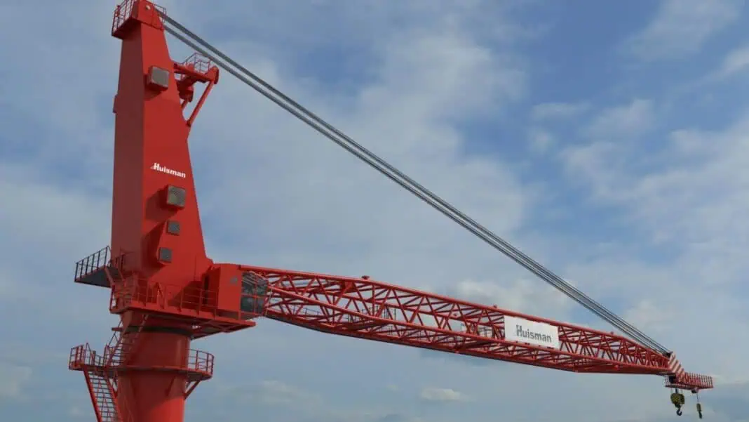 Huisman, a global leader in innovative crane and lifting solutions, announce the signing of a contract with Zhenjiang Jiangsu Shipyard Co. Ltd. for the delivery of a 100mt Pedestal Mounted Crane. The crane will be supplied to Eastern Navigation, a prominent provider of maritime support fleets in the Asian-Pacific offshore energy sector.