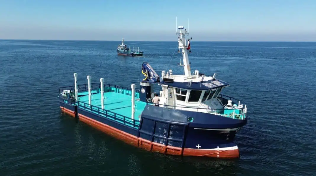 Macduff Ship Design, a leading naval architecture firm, is proud to announce the delivery of two sister vessels, ‘Fruitful Harvest’ and ‘Fruitful Bough’, to Blueshell Mussels of Shetland. The two new 20-meter Mussel Harvest Vessels are now commencing operations at the numerous mussel farm sites around the Shetland Islands in the North of Scotland.