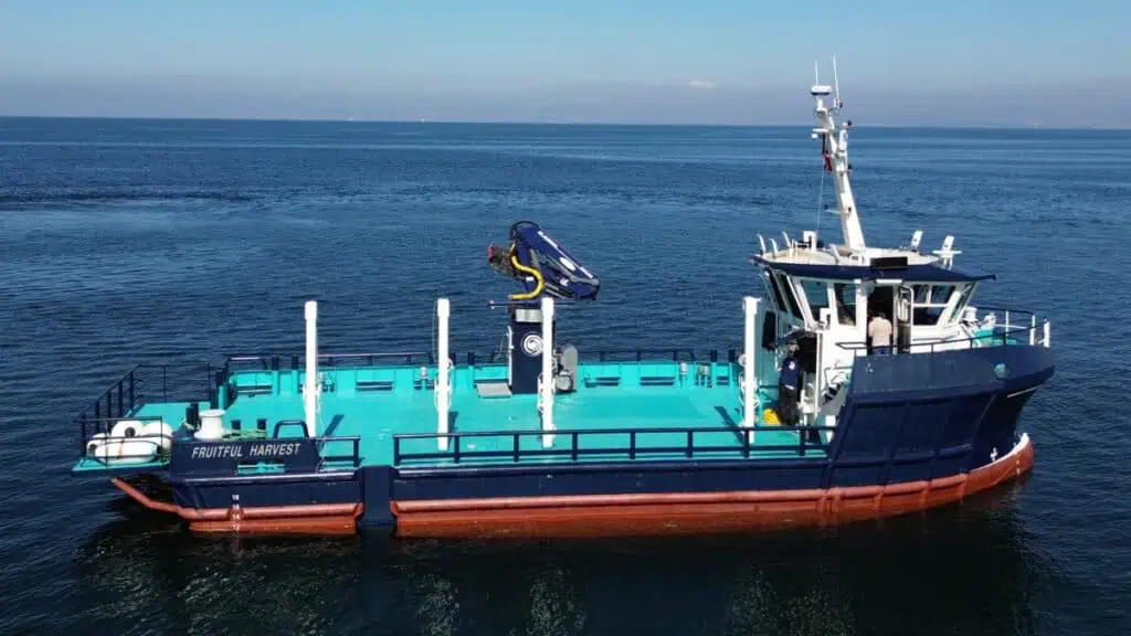 Macduff Ship Design, a leading naval architecture firm, is proud to announce the delivery of two sister vessels, ‘Fruitful Harvest’ and ‘Fruitful Bough’, to Blueshell Mussels of Shetland. The two new 20-meter Mussel Harvest Vessels are now commencing operations at the numerous mussel farm sites around the Shetland Islands in the North of Scotland.