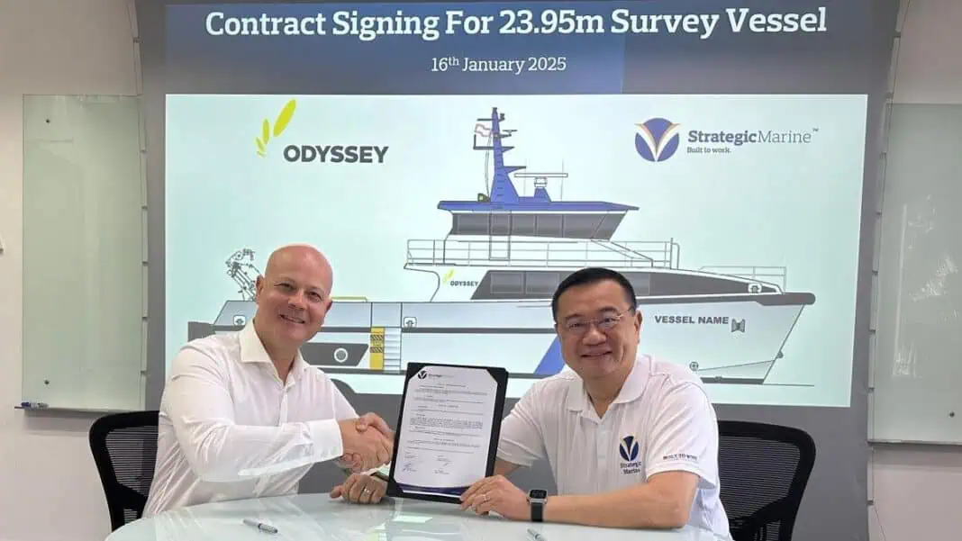 Strategic Marine, a global leader in the design and construction of specialized aluminum vessels, is proud to announce the signing of a new contract with Odyssey Group to build a state-of-the-art multi-purpose survey vessel.