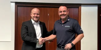 Alfa Laval Acquires Ultrasonic Anti-Fouling Pioneer NRG Marine L-R- Jesper Boman, Head of BU WWF Service, Alfa Laval Marine Division welcomes Darren Rowlands, Founder & CEO of NRG Marine, to Alfa Laval