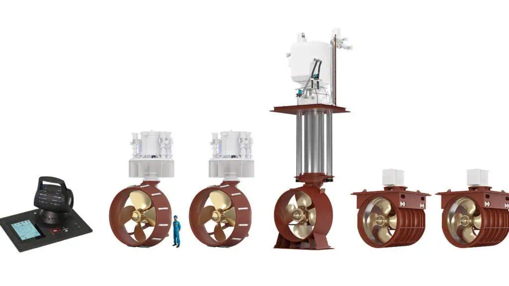 Brunvoll's system delivery, consisting of propulsion and manoeuvring thruster and control systems.