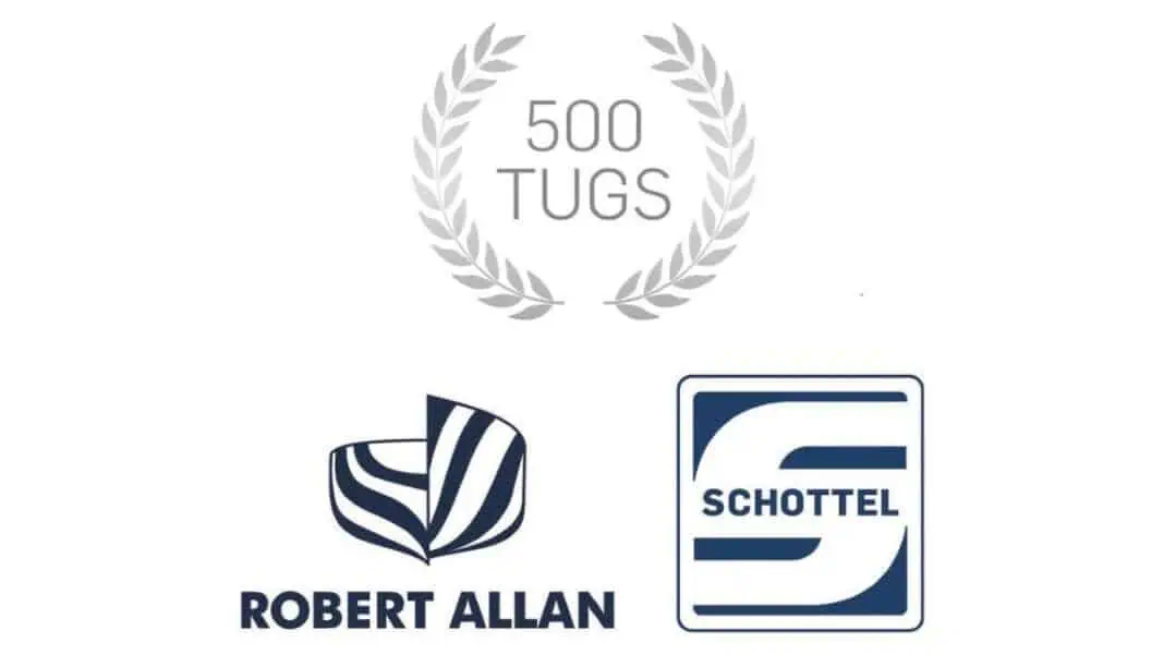 Canadian naval architecture firm Robert Allan Ltd. and German propulsion specialist SCHOTTEL have achieved a historic milestone with the construction of their 500th tug designed by Robert Allan and equipped with SCHOTTEL propulsion systems, cementing one of the maritime industry’s most enduring and productive partnerships. The milestone vessel, one of a pair built for KOTUG Canada, showcases the cutting-edge Robert Allan’s RAsalvor 4400-DFM design and equipped with SCHOTTEL’s RudderPropellers (SRP) and SYDRIVE-M – a testament to decades of collaborative innovation.