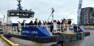 Tidal Transit, a leading UK-based operator of purpose-built crew transfer vessels (CTVs), celebrated the christening of its newest vessel, Anthea Luna. The vessel commenced operations in March under its first contract with Belgian offshore wind farm operator C-Power.