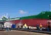 The Erik Thun Group has celebrated the launch of Tidan, the fourth vessel in its innovative Lake Vänern Max series, during a ceremony at Ferus Smit shipyard in the Netherlands. Named after the Tidan River flowing through Lidköping, Sweden, the vessel exemplifies the company's commitment to sustainable shipping solutions.