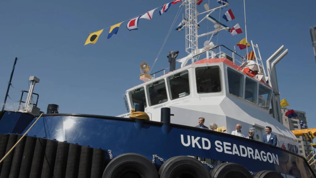 UK Dredging (UKD), a division of Associated British Ports, celebrated the official naming ceremony of its new Damen Shoalbuster 2711 Water Injection Dredger, the UKD Seadragon. The vessel represents a significant upgrade to the UK’s Dredging capacity, combining advanced technology with environmental efficiency to maintain vital shipping channels.