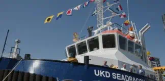 UK Dredging (UKD), a division of Associated British Ports, celebrated the official naming ceremony of its new Damen Shoalbuster 2711 Water Injection Dredger, the UKD Seadragon. The vessel represents a significant upgrade to the UK’s Dredging capacity, combining advanced technology with environmental efficiency to maintain vital shipping channels.