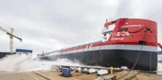 Royal Wagenborg and INEOS Energy celebrated the launch of Carbon Destroyer 1, Europe’s first dedicated offshore CO₂ carrier, a pivotal advancement for cross-border carbon capture and storage (CCS) under Project Greensand. The vessel, commissioned to transport liquefied CO₂ to offshore storage sites, a major breakthrough for Project Greensand and Carbon Capture and Storage across the EU.