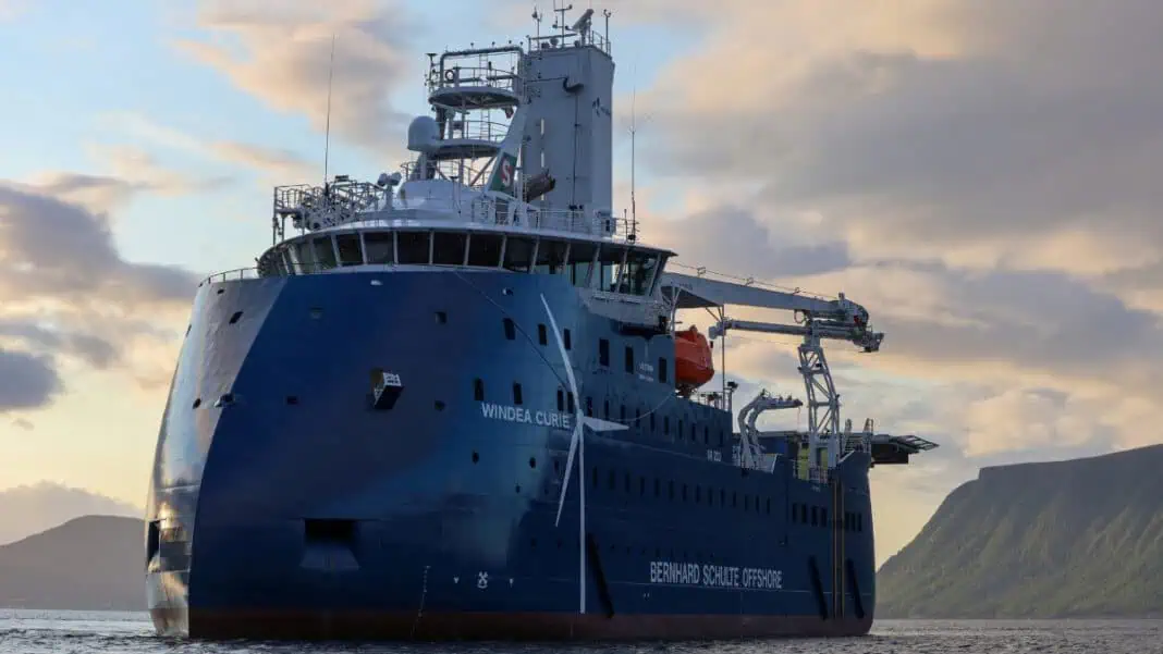 Bernhard Schulte Offshore announces the delivery of its newest Commissioning Service Operation Vessel (CSOV) from Ulstein Verft in Norway. The new vessel, was christened 'Windea Curie' on 26th June 2025, is now being deployed under charter to TenneT, a leading offshore transmission system operator in the European Union, to support its offshore grid connection facilities in the North Sea.