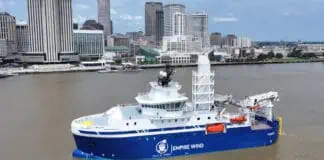 Marking a significant milestone in American offshore wind development and maritime manufacturing, Equinor, the developer of the Empire Wind 1 project and Edison Chouest Offshore officially christened the Service Operations Vessel ECO Liberty during a ceremony on June 28 along the Mississippi River at the Port of New Orleans.