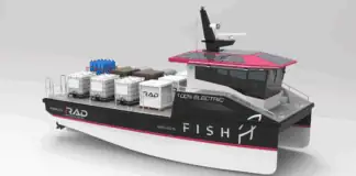 FISH Marine Design unveil the launch of our latest series of modular workboats, ranging from 12 to 24 metres. This flexible platform is built for versatility, efficiency, and next generation propulsion. The first vessel in the series marks an exciting collaboration with RAD Propulsion, integrating their powerful new 120kW drive system, ahead of its official launch later this year. Purpose built for low power draw applications, the vessel emphasises manoeuvrability and energy efficiency without compromising on capability.