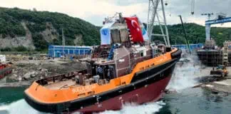 First of Six RAmparts 2800 Tugs Launched for OMMP at MED MARINE