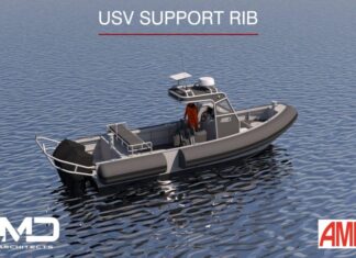 WMD, a UK-based naval architecture firm, announce the award of a new contract from Ambex, a provider of marine solutions and services. The contract is for the design of a custom 8-meter USV Support RIB, which will play a pivotal role in supporting Ambex’s fleet of unmanned surface vessels (USVs).