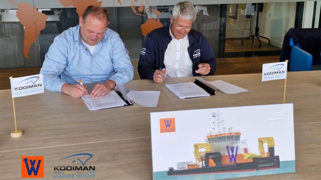 Van Wijngaarden Marine Services and Kooiman Marine Group today announced the signing of a Letter of Intent (LOI) for the design and construction of a cutting-edge DP2 Multi-Purpose Vessel (MPV 4716). This agreement marks a significant milestone in advancing sustainable and versatile maritime operations.