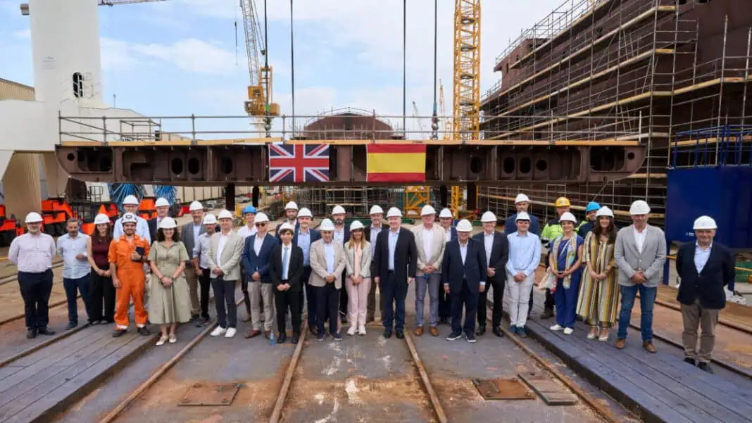 Bibby Marine marked a historic milestone last week with the keel-laying ceremony of its first hybrid-electric Commissioning Service Operation Vessel (eCSOV) at Armon Shipyard in Vigo, Spain. The event signals the start of construction for a vessel designed to eliminate operational emissions in offshore wind farms, combining dual-fuel methanol engines with the largest maritime battery system ever deployed.