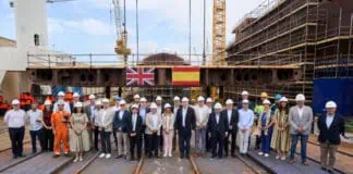 Bibby Marine marked a historic milestone last week with the keel-laying ceremony of its first hybrid-electric Commissioning Service Operation Vessel (eCSOV) at Armon Shipyard in Vigo, Spain. The event signals the start of construction for a vessel designed to eliminate operational emissions in offshore wind farms, combining dual-fuel methanol engines with the largest maritime battery system ever deployed.