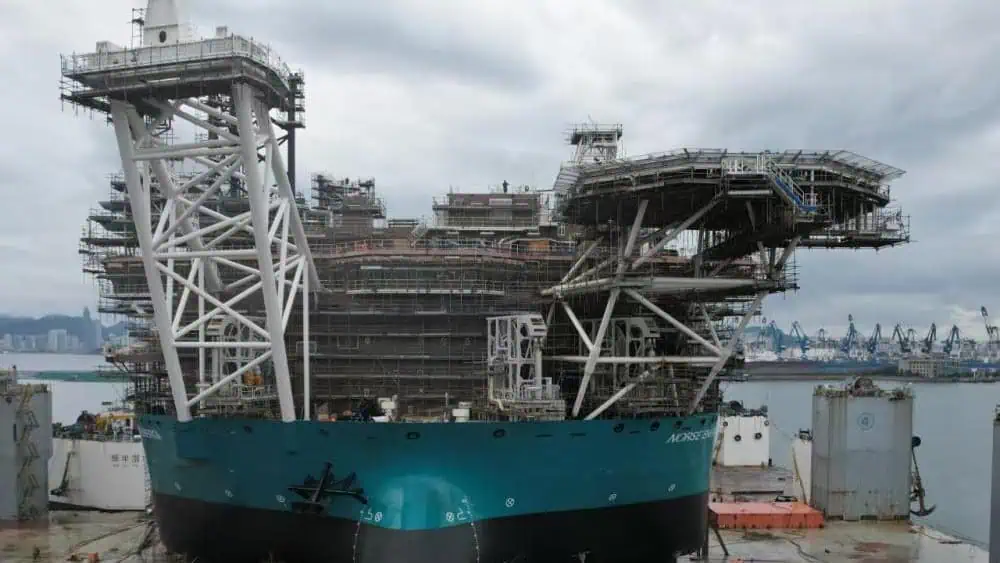 This week, DEME celebrated the successful launch of its second wind turbine installation vessel (WTIV), Norse Energi, at the Yantai CIMC Raffles Offshore Ltd. This marks a major step forward as the vessel enters its final construction phase.