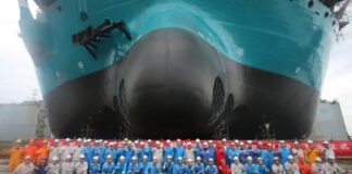 This week, DEME celebrated the successful launch of its second wind turbine installation vessel (WTIV), Norse Energi, at the Yantai CIMC Raffles Offshore Ltd. This marks a major step forward as the vessel enters its final construction phase.