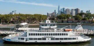 Conrad Shipyard has proudly delivered the Harbor Charger, New York State’s first hybrid-electric public ferry, to The Trust for Governors Island. Designed by Elliott Bay Design Group and built at Conrad’s Morgan City, Louisiana facility, this groundbreaking 1,200-passenger vessel marks a bold step forward in sustainable maritime transportation.