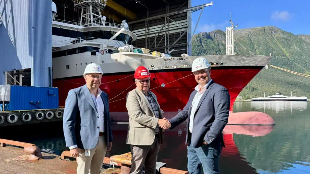 VARD, one of the major global designers and shipbuilders of specialized vessels, is pleased to announce the signing of a significant contract with Norway-based Sanco Shipping for the extensive conversion of the seismic research vessel Sanco Sailor into a state-of-the-art seismic source vessel. This ambitious project marks an important collaboration between two Norwegian companies that share a strong belief in the future potential of the seismic and offshore markets