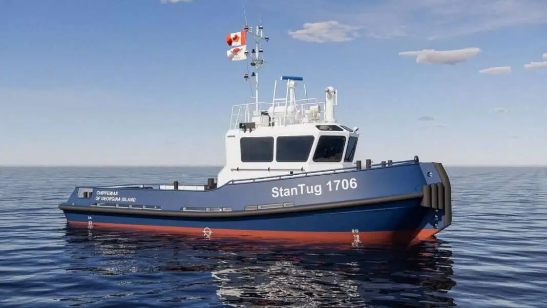 Damen Shipyards Group has signed a contract with the Chippewas of Georgina Island First Nation for the delivery of a Stan Tug 1706 ICE, a purpose-built ice-breaking tug designed to extend the community's critical ferry service during winter months. The vessel will enable safer, more reliable year-round transportation for residents of Georgina Island in Lake Simcoe, Ontario.