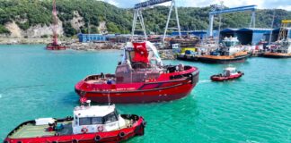 Türkiye’s leading shipbuilder and tug operator, MED MARINE, proudly announces the successful launch of its latest RAmparts 2300-W series tugboat, completed at Ereğli Shipyard on 19 September 2025.