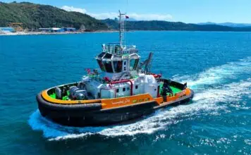 Med Marine has proudly announced that the first of six next-generation RAmparts 2800 series tugboats, purpose-built for the Office de la Marine Marchande et des Ports (OMMP), successfully completed her sea trials in the Black Sea on August 27th.