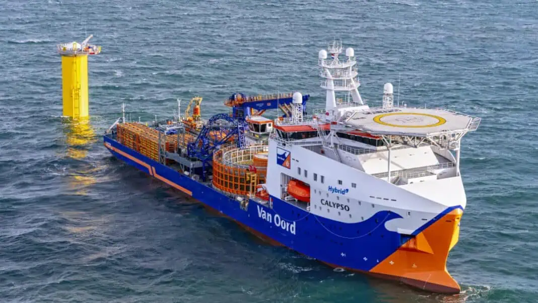 Van Oord has successfully completed the laying, burial, termination, and testing of 109 array cables at the Sofia Offshore Wind Farm, one of the largest offshore wind projects currently under construction in the UK.
