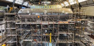 Incat Tasmania is delivering the world’s most advanced aluminium electric shipbuilding program, with five large sustainable ferries currently in in its production pipeline. All are being built at the company’s Hobart shipyard – the only large shipyard globally to operate in a net zero location – underscoring Incat’s leadership in sustainable shipbuilding and commitment to decarbonising the maritime industry.