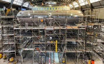 Incat Tasmania is delivering the world’s most advanced aluminium electric shipbuilding program, with five large sustainable ferries currently in in its production pipeline. All are being built at the company’s Hobart shipyard – the only large shipyard globally to operate in a net zero location – underscoring Incat’s leadership in sustainable shipbuilding and commitment to decarbonising the maritime industry.