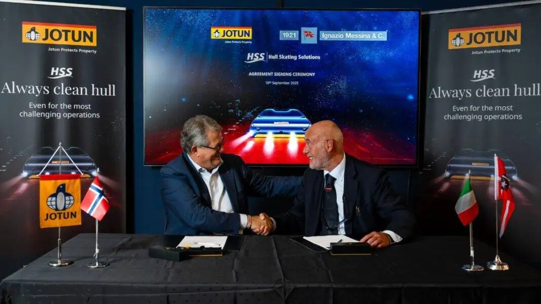 Jotun today announced another milestone in its Clean Shipping Commitment through a commercial agreement with Italian ship owner Ignazio Messina & C. for the adoption of Jotun’s Hull Skating Solutions (HSS). The collaboration reflects a shared vision for innovation and sustainability, positioning Messina to navigate even the most challenging trades with greater efficiency and reduced environmental impact.