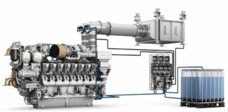 Rolls-Royce is introducing new, more flexible and compact exhaust aftertreatment systems for the 16-cylinder mtu Series 4000 engine, designed for workboats, tugs, and ferries. The latest generation of mtu SCR (selective catalytic reduction) systems requires up to 42% less space and is almost 40% lighter.