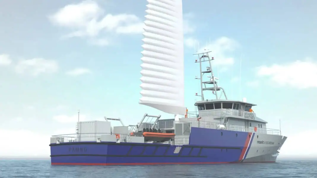 Following the tender win in December 2024 and the official announcement in January 2025, the New Generation Maritime Affairs Patrol Vessel (PAM) project with wind-assisted propulsion has reached a decisive milestone. On 18 September occurred the first steel cutting, symbolising the transition from design phase to active construction of this innovative vessel.