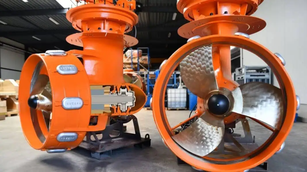 Damen Shipyards Group has announced a strategic partnership with AAAPropulsion. The cooperation will see the propulsion company’s A-Pod solution applied to Damen’s electric tugs, providing a significant boost in efficiency. AAAPropulsion, based in Boven-Leeuwen, the Netherlands, is specialised in the production of electric maritime propulsion systems. The patented A-Pod is a 360°azimuthing thruster system with an integrated electric motor installed in the lower POD housing and cooled by the outer water.