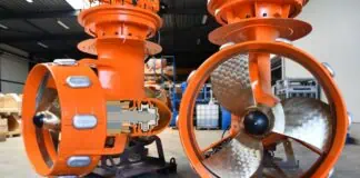 Damen Shipyards Group has announced a strategic partnership with AAAPropulsion. The cooperation will see the propulsion company’s A-Pod solution applied to Damen’s electric tugs, providing a significant boost in efficiency. AAAPropulsion, based in Boven-Leeuwen, the Netherlands, is specialised in the production of electric maritime propulsion systems. The patented A-Pod is a 360°azimuthing thruster system with an integrated electric motor installed in the lower POD housing and cooled by the outer water.