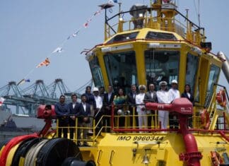SAAM Towage, the largest tug operator in the Americas, has officially christened the state-of-the-art tug Charrán, which has joined the company’s fleet to provide services at the Port of Callao, Peru’s leading port and one of the most important along the western coast of South America.