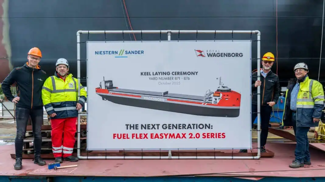 Royal Wagenborg has officially laid the keel for six new EasyMax 2 vessels at the Royal Niestern Sander shipyard in the presence of Bureau Veritas, marking a bold step forward in sustainable shipping and regional industrial innovation. This major newbuilding milestone underscores Wagenborg’s long-term commitment to fleet renewal, energy efficiency, and environmental performance.