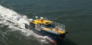 Derecktor Shipyards announced the delivery of CREST’s DC1, a high-performance offshore crew vessel developed in collaboration with Chartwell Marine and powered by Volvo Penta. Built at Derecktor’s New York shipyard, the 12-meter (40-foot) catamaran is a next-generation platform for offshore energy, research, and other commercial operations across the U.S. maritime market.