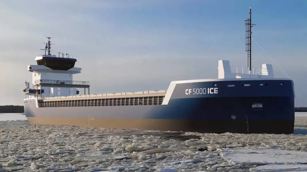 Damen has announced the introduction of the latest addition to its established cargo vessel portfolio with the launch of the Combi Freighter 5000 ICE. The new vessel was officially unveiled during the Europort 2025 exhibition in Rotterdam.