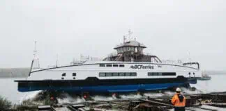 Damen Shipyards Group has achieved a significant milestone in the ongoing construction program for BC Ferries’ Island Class vessels. On 19 November, the Island Class 9, was successfully launched at Damen Shipyards Galati in Romania.