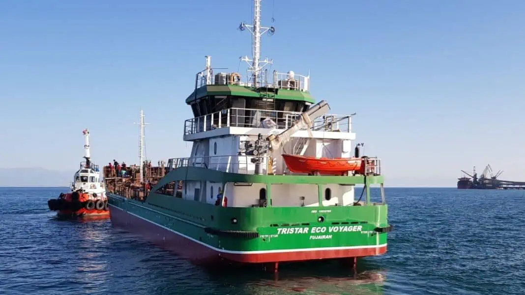 TotalEnergies Marketing Middle East, a wholly owned subsidiary of Dubai based TotalEnergies, has time-chartered a first-of-its-kind 750-cubic-meter hybrid lubricants bunkering barge 'Tristar Eco Voyager' from Tristar Group. The bunkering barge will support the company’s Lubmarine division, ship-to-ship operations at the Port of Fujairah, UAE.