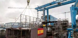 Freire Shipyard marked a key construction milestone with the keel-laying of the new Diving Support Vessel (DSV), project number NB 739, being built for the Spanish Navy. The ceremony took place on 7th November 2025 at the shipyard’s facilities in Vigo, Spain.