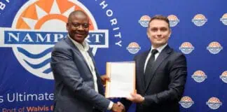 MED MARINE and the Namibian Ports Authority (NAMPORT) have signed a new shipbuilding contract for the delivery of a high-performance TRAktor tug. The contract was formally signed on 28 October 2025 at NAMPORT’s headquarters in Walvis Bay, marking another significant step in MED MARINE’s expanding presence across the African region.