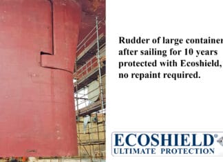 Besides offering rudder protection, Ecoshield is also suitable for all underwater ship gear that needs special protection against cavitation and corrosion. 