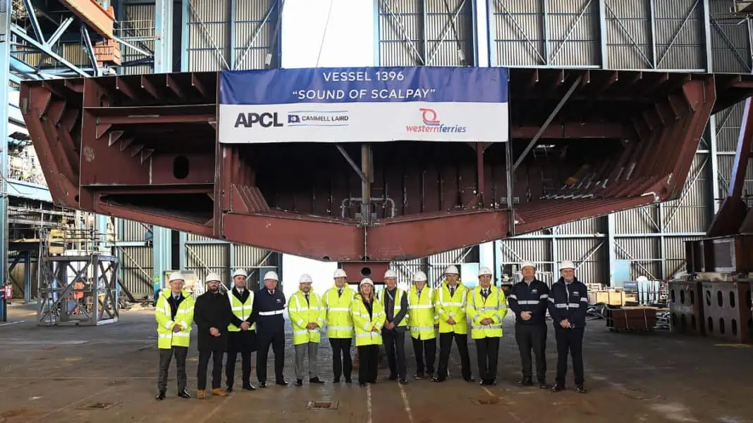 APCL Cammell Laird hosted the official keel-laying ceremony for Western Ferries newest car and passenger ferry, the MV Sound of Scalpay on the 25 November 2025. This milestone marks the formal start of construction on the first of two new vessels commissioned to strengthen the company’s fleet.