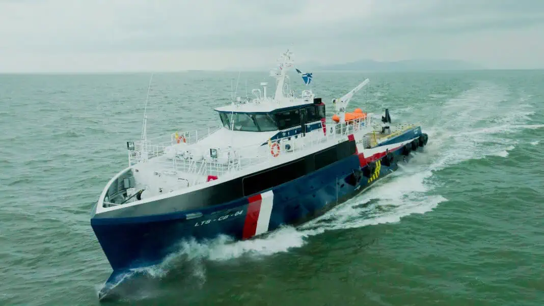 Strategic Marine, a specialist in high-performance aluminium vessel construction, together with Prima Marine, a leading Thai marine transport operator, proudly announces the successful delivery of two state-of-the-art 42-metre Generation 4 Fast Crew Boats (FCBs) to NMDC LTS, a major provider of marine and offshore services in the Middle East.