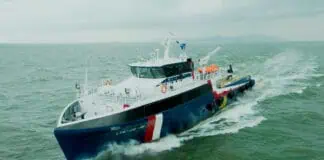 Strategic Marine Delivers Two 42m Fast Crew Boats To NMDC LTS Strategic Marine, a specialist in high-performance aluminium vessel construction, together with Prima Marine, a leading Thai marine transport operator, proudly announces the successful delivery of two state-of-the-art 42-metre Generation 4 Fast Crew Boats (FCBs) to NMDC LTS, a major provider of marine and offshore services in the Middle East.