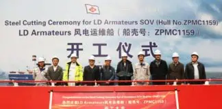 LD Armateurs steel Cutting Ceremony on First SOV for Vattenfall LD Armateurs announce a major milestone in its partnership with Vattenfall: the steel cutting ceremony for the first of two new Service Operation Vessels (SOVs) was successfully held on 27th November. This event marks the official launch of the vessel’s construction at Shanghai Zhenhua Heavy Industries (ZPMC), a shipyard renowned worldwide for its expertise in custom designs and rapidly expanding in the offshore vessel sector.