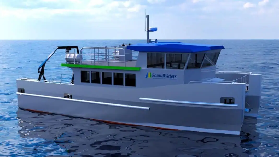 Derecktor Shipyards is excited to announce a new vessel agreement with SoundWaters, a Stamford, Connecticut–based nonprofit dedicated to environmental education and Long Island Sound stewardship. Designed in collaboration with Chartwell Marine, a pioneer of next generation vessel design, the new purpose-built research and education platform will expand SoundWaters’ hands-on marine science programming to thousands of students across the region.